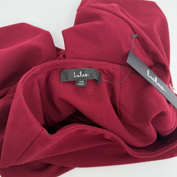 Lulus Skirt Women XS NEW Red Mini Parachute Puff Stretch High Waist Side Zipper - Picture 6 of 10